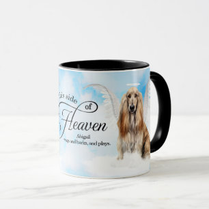 Caneca Cão Afghan Hound no Céu Memorial Personalizado