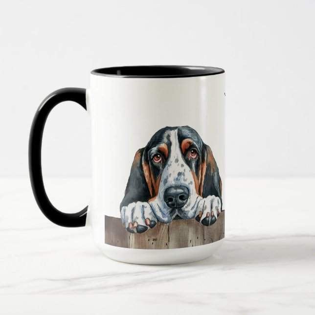 Caneca Cão Cachorro Basset (Esquerda)