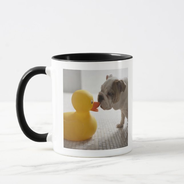 Caneca Cão com pato plástico (Esquerda)