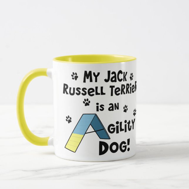 Caneca Cão da agilidade de Jack Russell Terrier (Esquerda)