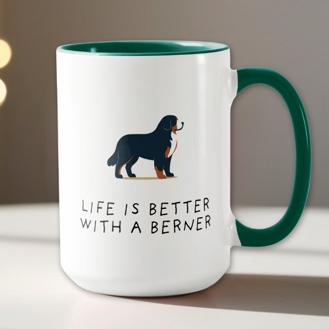 Caneca Cão de Montanha Bernês Melhor com um Berner (Criador carregado)