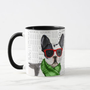 Caneca Cão de Natal legal de Boston Terrier