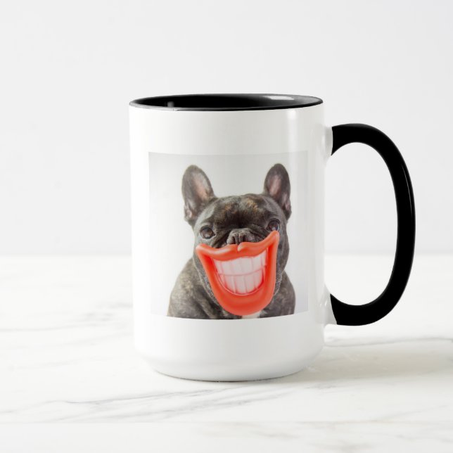 Caneca Cão de sorriso das imagens | A de Getty (Direita)