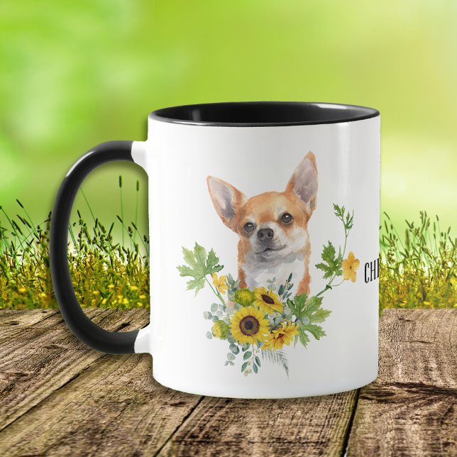 Caneca Cão de Sunflower Eucalyptus Chihuahua (Criador carregado)