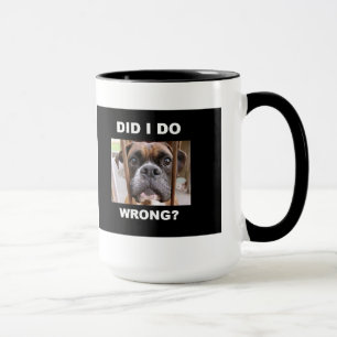 Caneca Cão do pugilista no problema