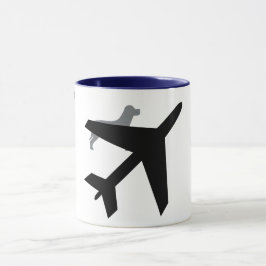 Caneca Cão e avião