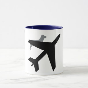 Caneca Cão e avião