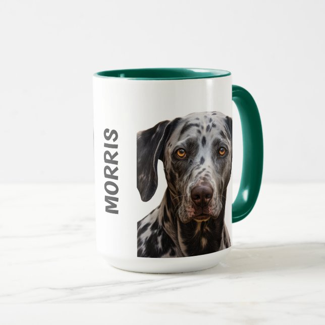 Caneca Cão-Leopardo Catahoula Mug Personalizado (Frente Esquerda)
