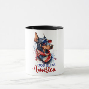 Caneca Cão Patriótico - Doberman