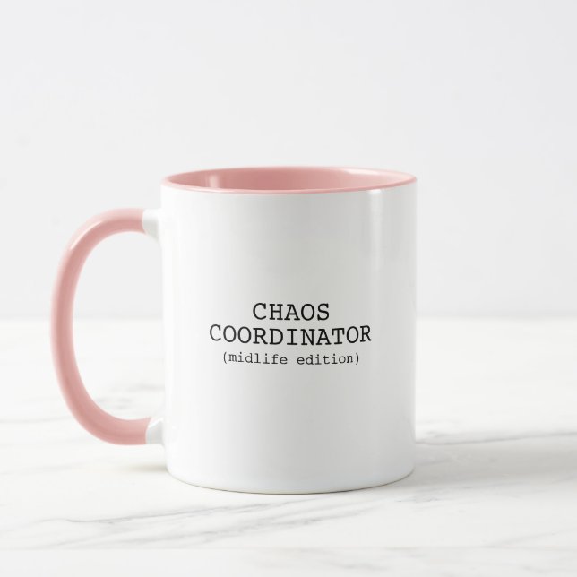 Caneca Caos Coordenador Funny Midlife Edition (Esquerda)