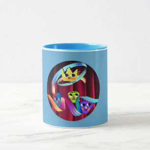 Caneca Caos Coroado – Rostos Abstratos Coloridos