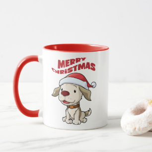Caneca Cãozinho giro Feliz Natal