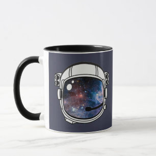 Caneca Capa de café de dois tons com capacete espacial