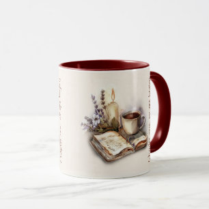 Caneca Capa de Citação de Amante de Livros Fofa