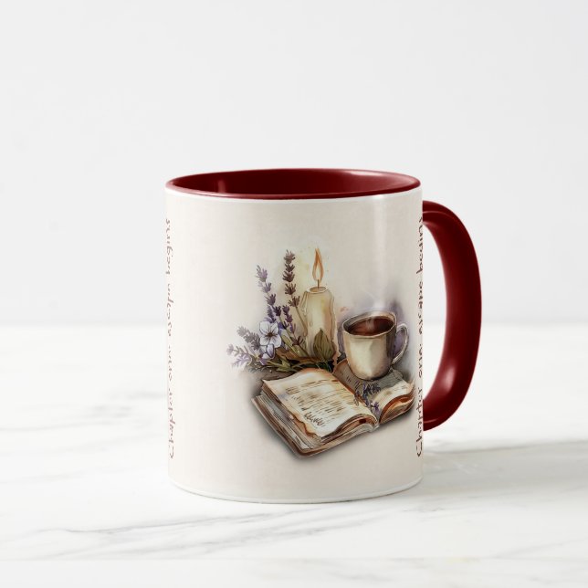 Caneca Capa de Citação de Amante de Livros Fofa (Frente Esquerda)