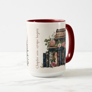 Caneca Capa de Citação de Amante de Livros Fofa
