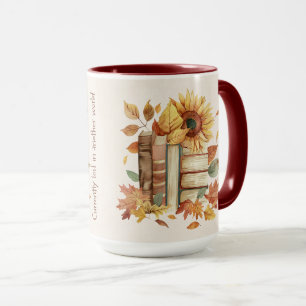 Caneca Capa de Citação de Amante de Livros Fofa