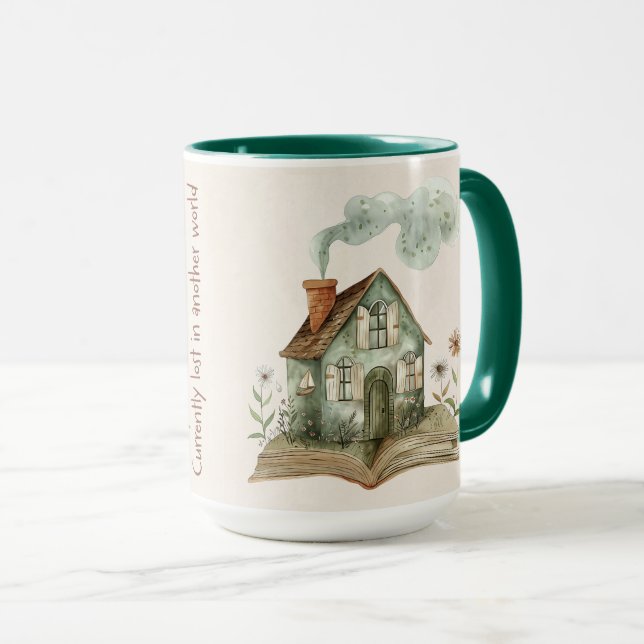 Caneca Capa de Citação de Amante de Livros Fofa (Frente Esquerda)