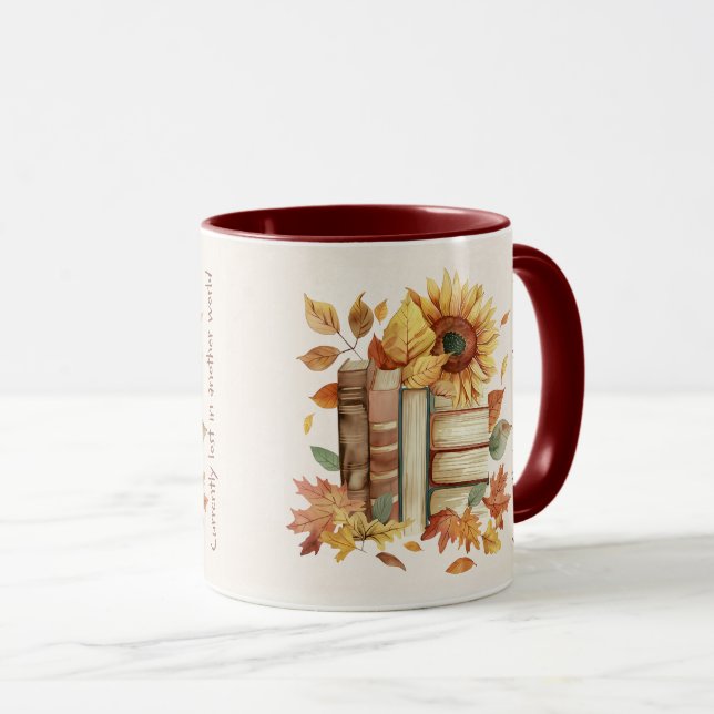 Caneca Capa de Citação de Amante de Livros Fofa (Frente Esquerda)