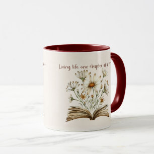 Caneca Capa de Citação de Amante de Livros Fofa