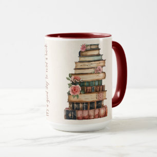 Caneca Capa de Citação de Amante de Livros Fofa