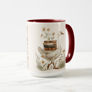 Caneca Capa de Citação de Amante de Livros Fofa