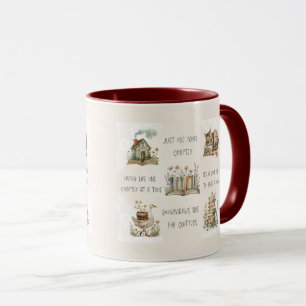 Caneca Capa de Citação de Amante de Livros Fofa