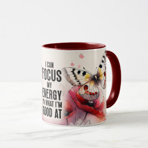 Caneca Capa de Citação Floral Inspiradora/Positiva