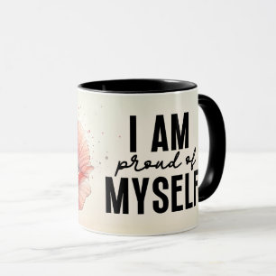 Caneca Capa de Citação Floral Inspiradora/Positiva