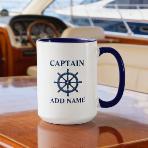 Caneca Capa de Rodas e Capitão ou Nome de Barco Grande