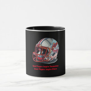 Caneca Capacete de Futebol Pop Art de Boas Jogadoras Insp