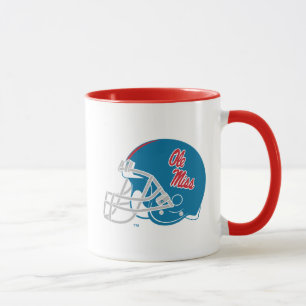 Caneca Capacete Ole Miss Futebol   Azul claro