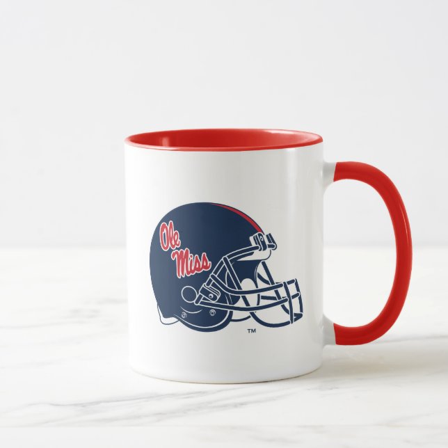 Caneca Capacete Ole Miss Futebol | Azul escuro (Direita)