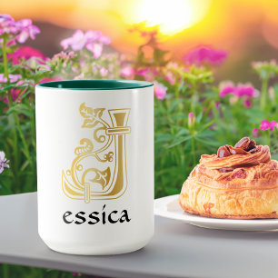 Caneca Capital Decorativo Botânico Medieval J