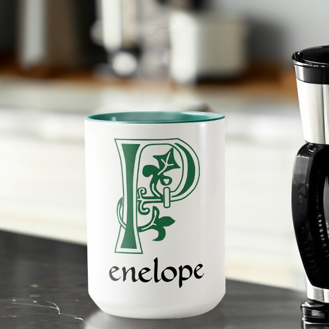 Caneca Capital Decorativo Botânico Medieval P (Criador carregado)