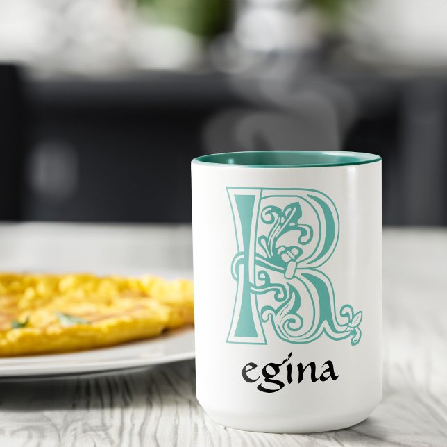 Caneca Capital Decorativo Botânico Medieval R (Criador carregado)