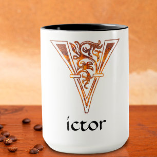 Caneca Capital Decorativo Botânico Medieval V