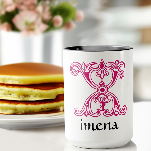 Caneca Capital Decorativo Botânico Medieval X (Criador carregado)