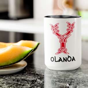 Caneca Capital Decorativo do Nó Celta do século XVI Y
