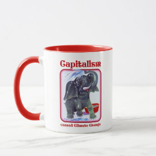 Caneca Capitalismo causado pelas mudanças climáticas