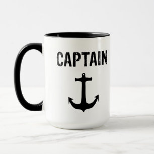 Caneca Capitão, design minimalista