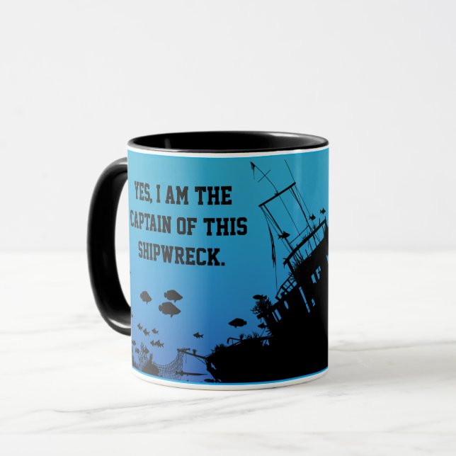 Caneca Capitão deste Naufrágio (Frente Esquerda)