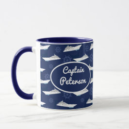 Caneca Capitão do navio, navio de cruzeiro personalizado
