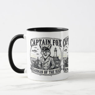Caneca Capitão Raposa Guardião dos Mares Desenho Náutico