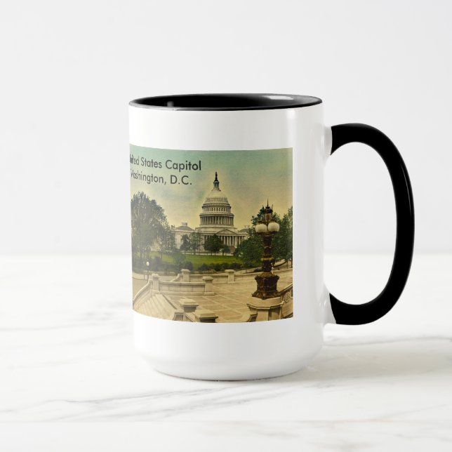 Caneca Capitólio dos Estados Unidos das Etapas da Bibliot (Direita)