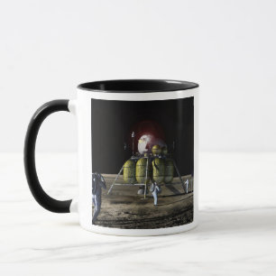 Caneca Capitulação do artista de uma nave espacial nova