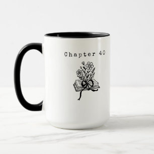 Caneca Capítulo 40 Coquette Livro Flores Silvestres Preto