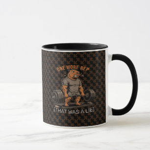 Caneca Capivara Engraçada na Academia Mais Uma Repetição