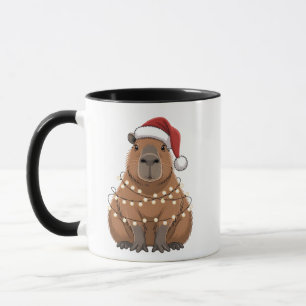 Caneca Capivara Natal Correspondência Divertida Papai Noe