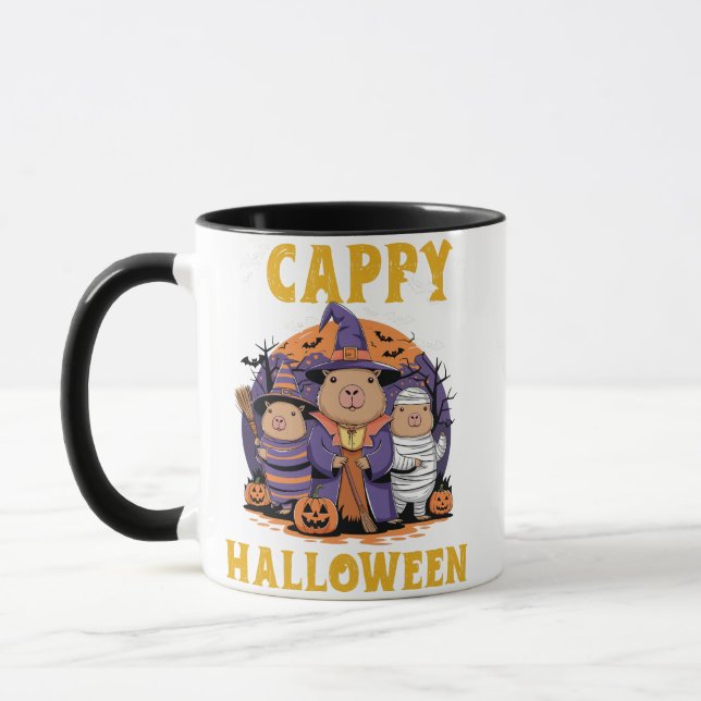 Caneca "Cappy Halloween Capybara Pumpkin Mug - Bonito Eng (Esquerda)